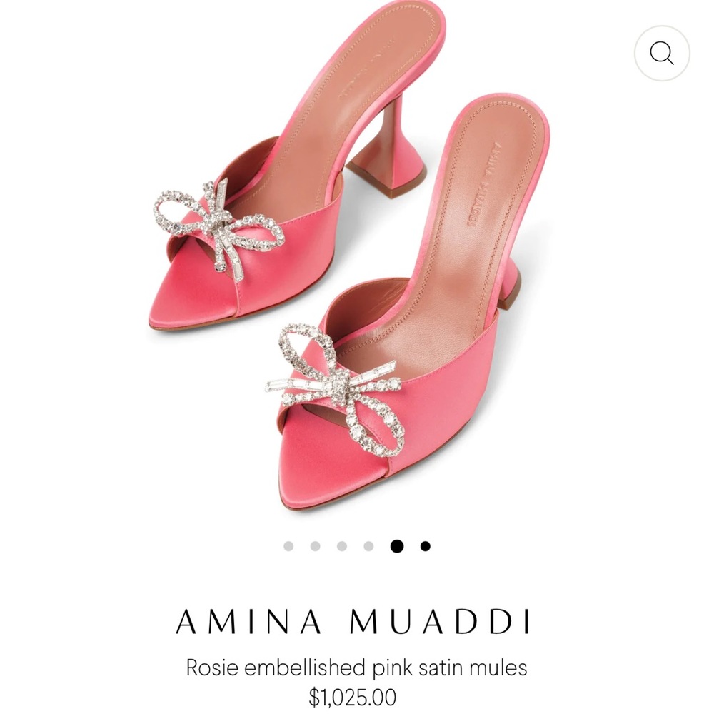 Amina Muaddi

Pink satin Rosie mules